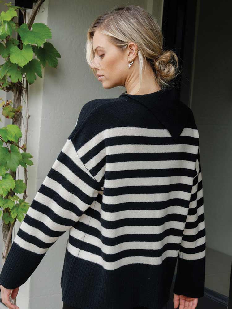 Rupert Knit Black Stripe