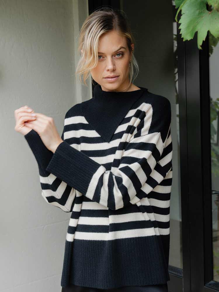 Rupert Knit Black Stripe