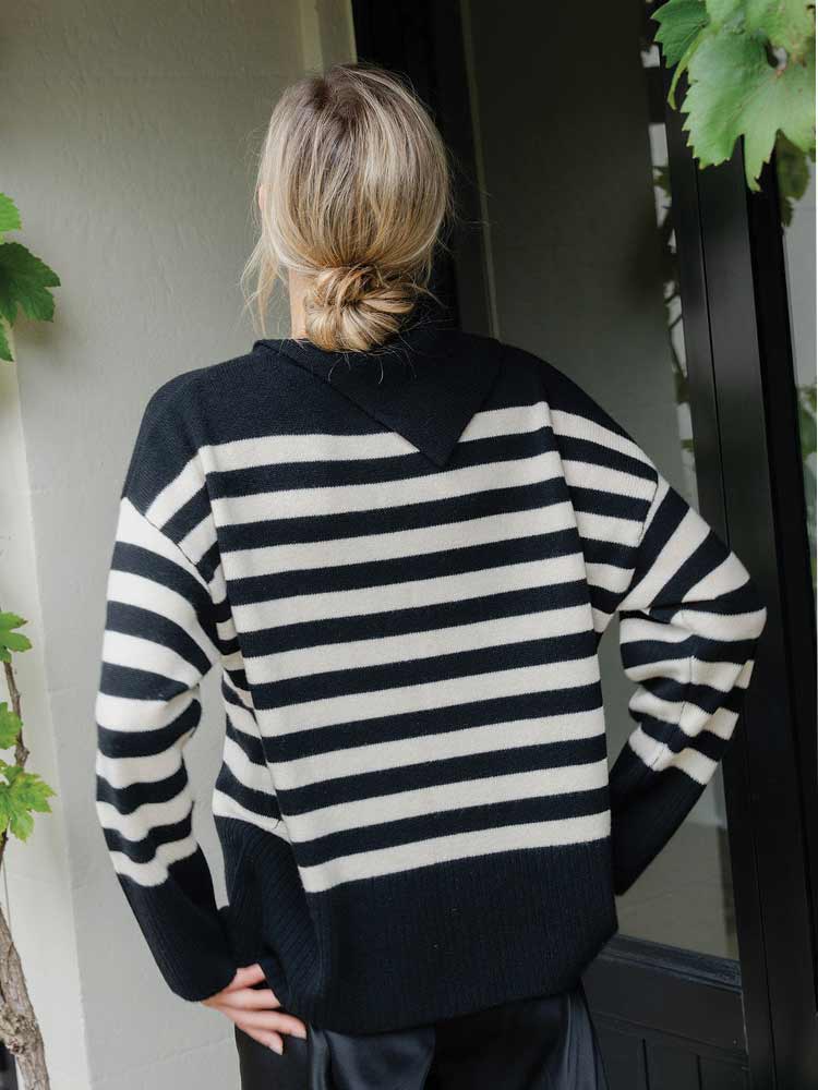 Rupert Knit Black Stripe