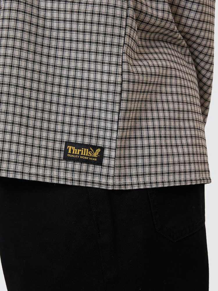Thrills Union Short Sleeve Check Shirt Light Stone