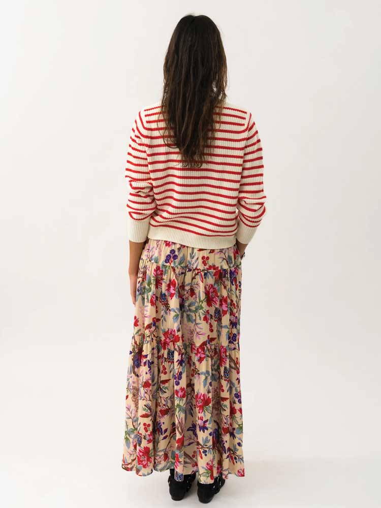 Sunset Maxi Skirt Flower Print