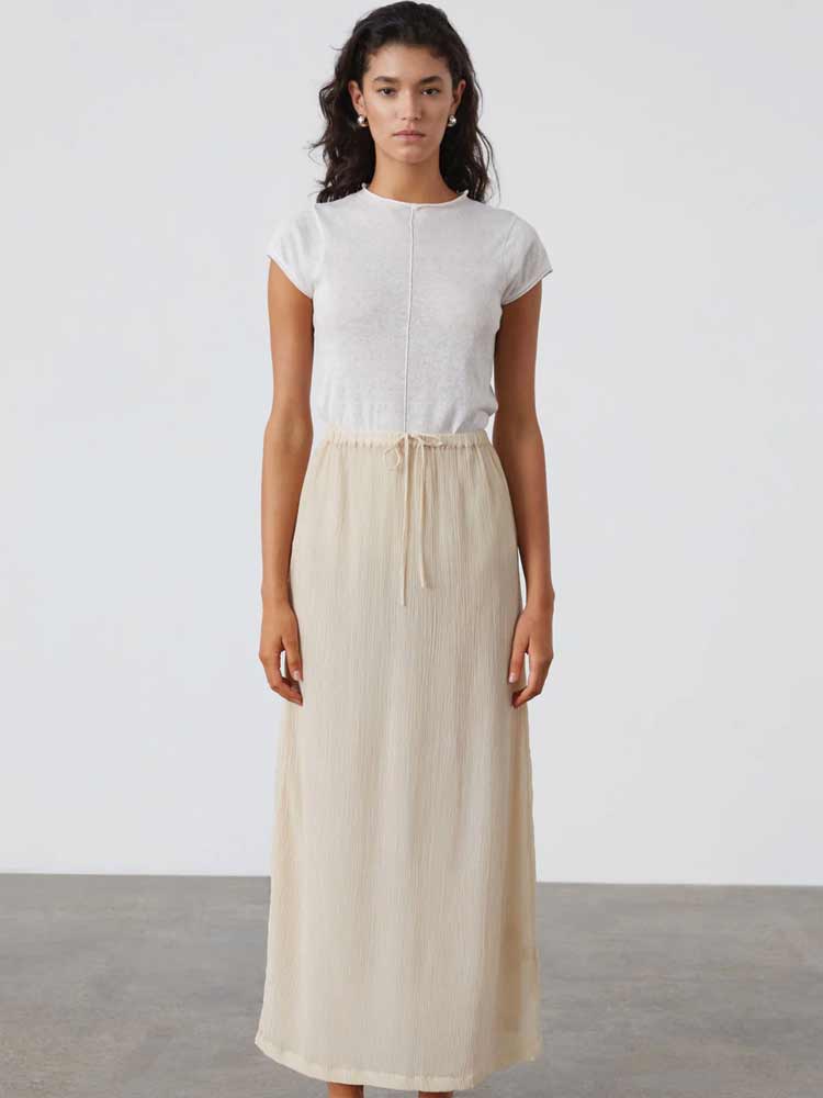 Stone Textured Maxi Skirt