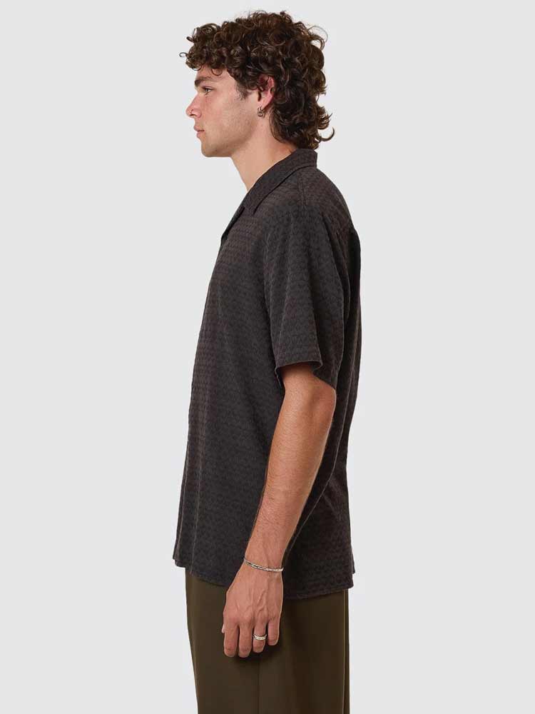 Airborne Bowling Shirt Turkish Coffee