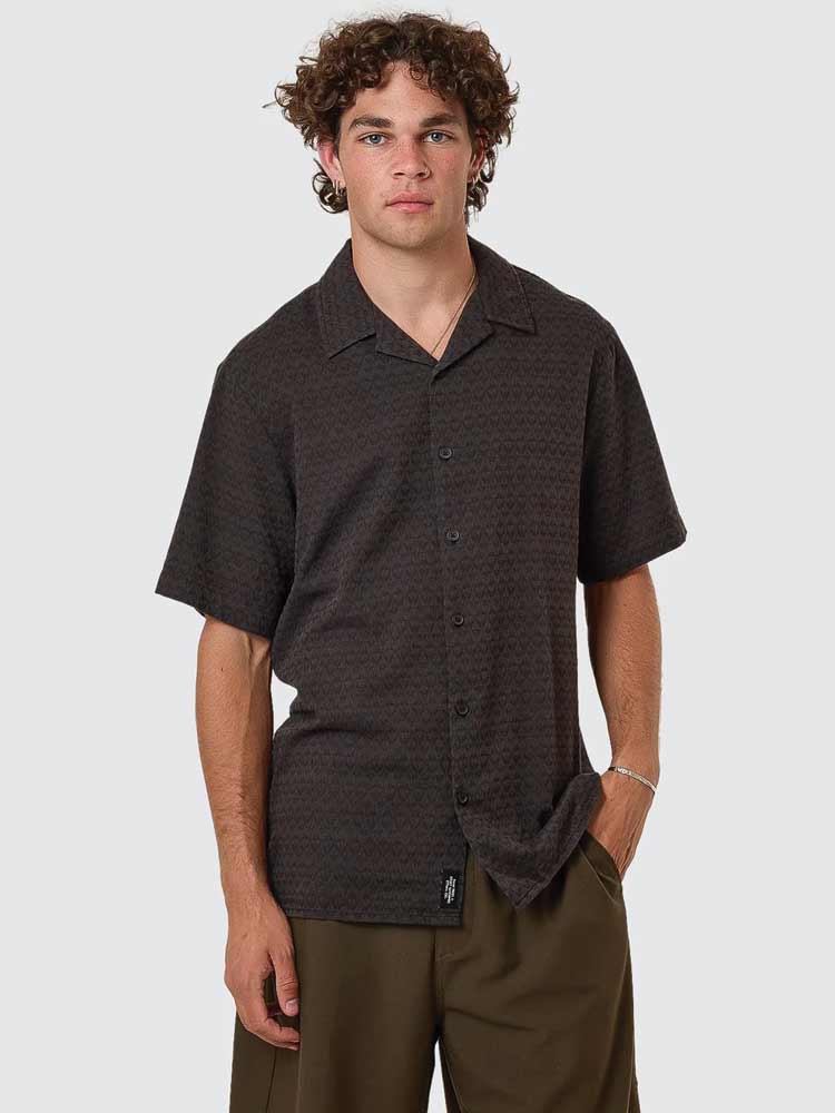 Airborne Bowling Shirt Turkish Coffee