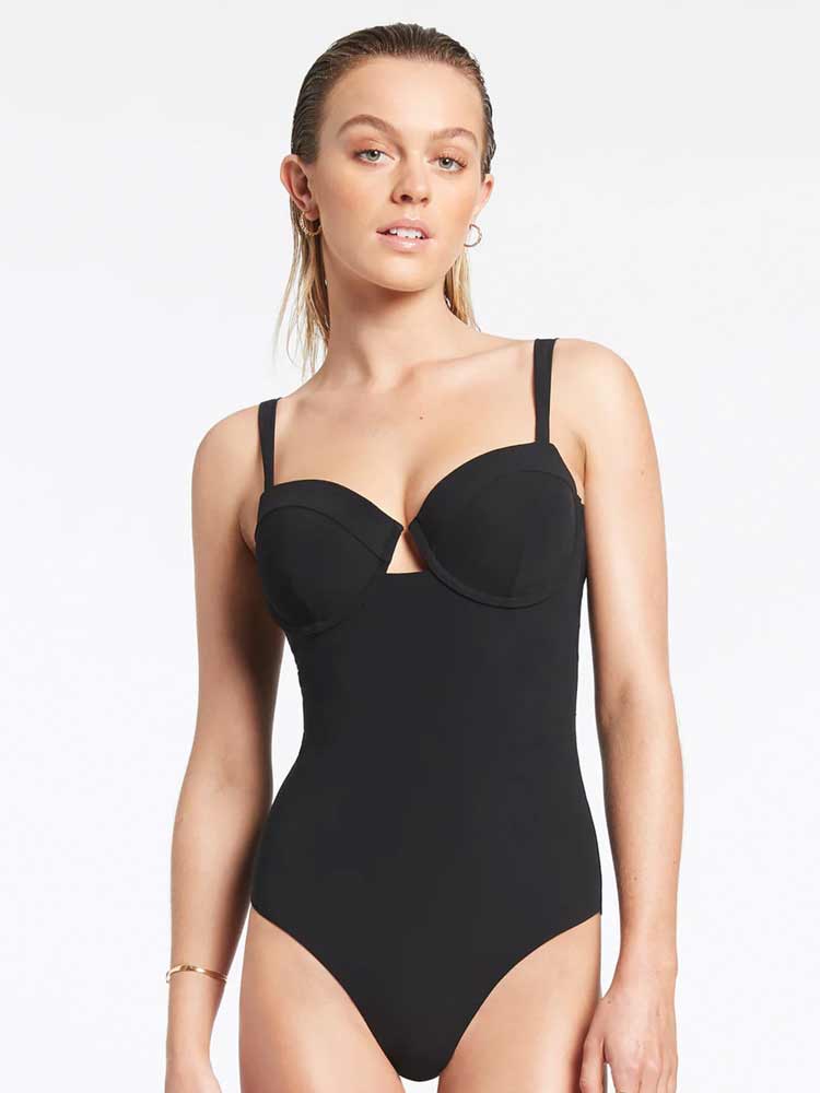 Classic Underwire One Piece Black