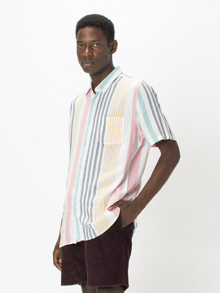 Holiday Short Sleeve Shirt/Candy Stripe