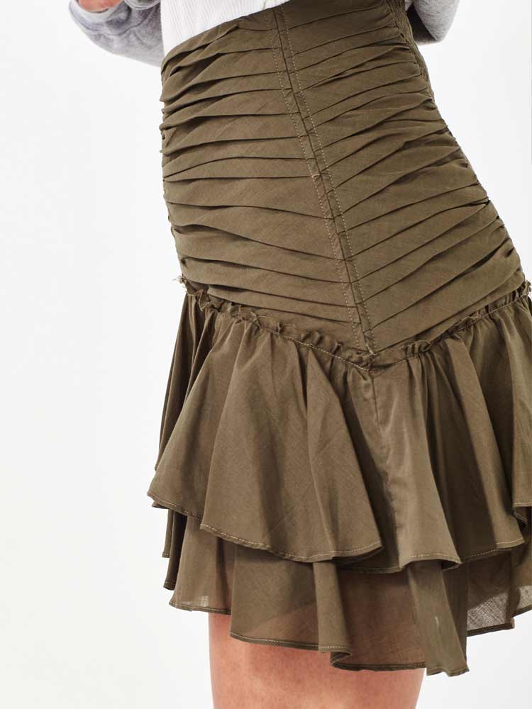 Florence Mini Skirt Khaki
