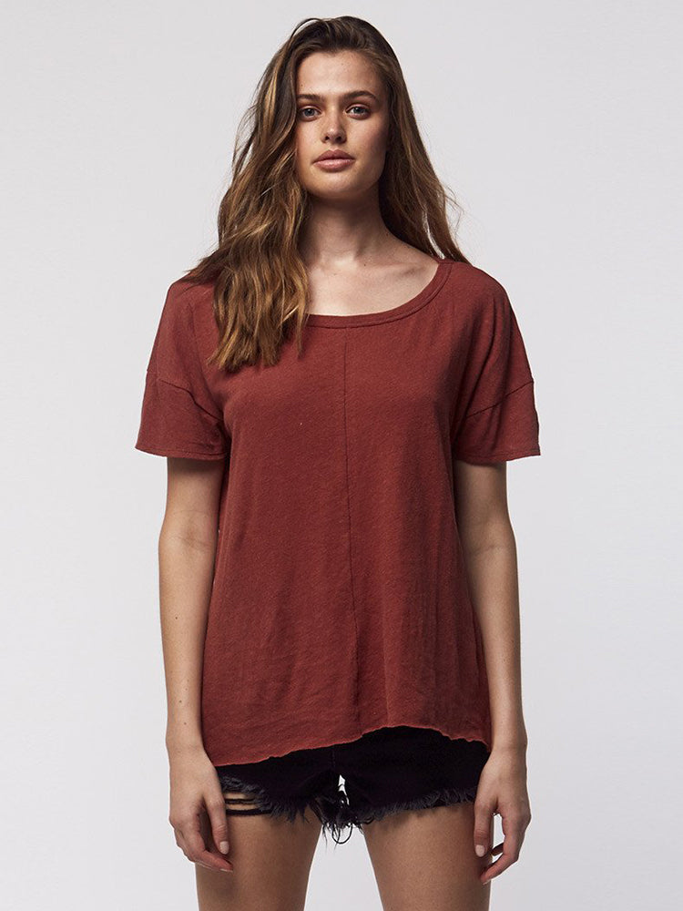Palm Embro Slouch Tee