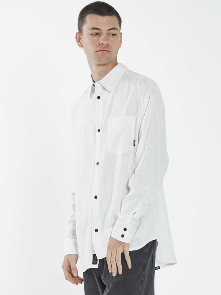 Oversized Longsleeve Shirt Dirty White