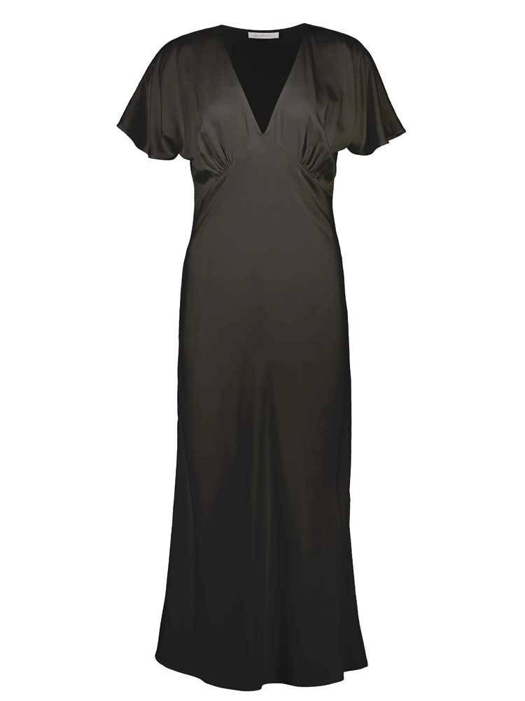 Amelia V Neck Dress Black